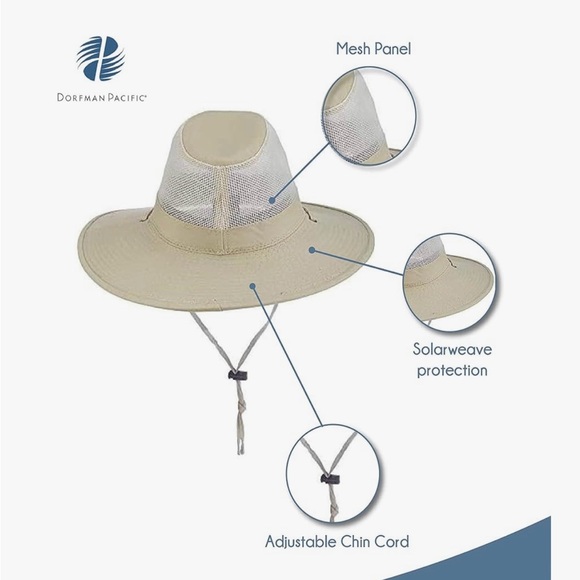 NWT - DPC Mens Hat Outdoors Solarweave Treated Cotton XL UV Protection Camel/Tan - Picture 3 of 6